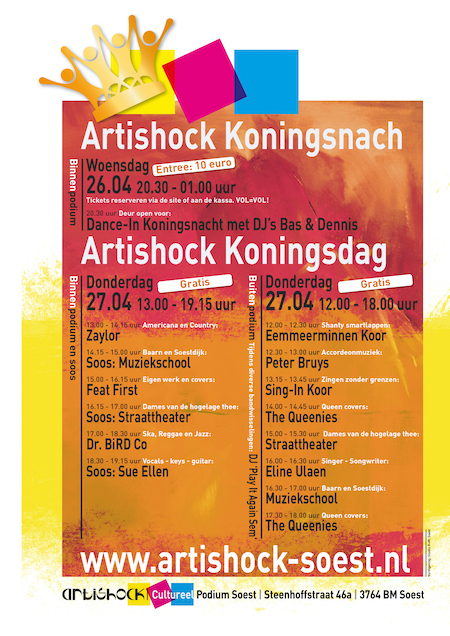 Artishock Poster Koningsdag